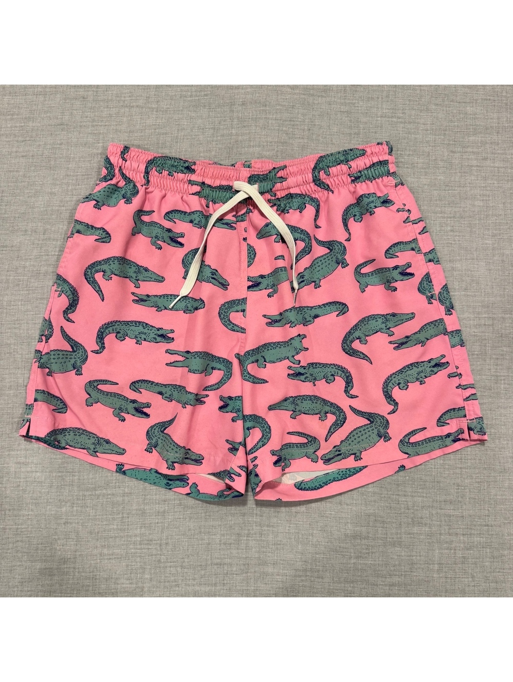 Chubbies pink alligator print swim trunks